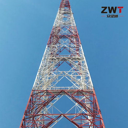 Torre de comunicação de aço angular de quatro pernas