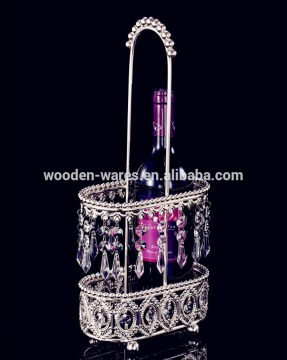 silver plated single storage metal novelty wine rack