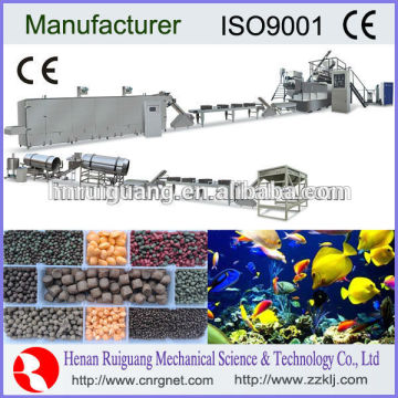Double-screw extruder for floating fish feed pellet production line