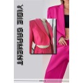 Women's Mid-thick Plain Cropped Blazer