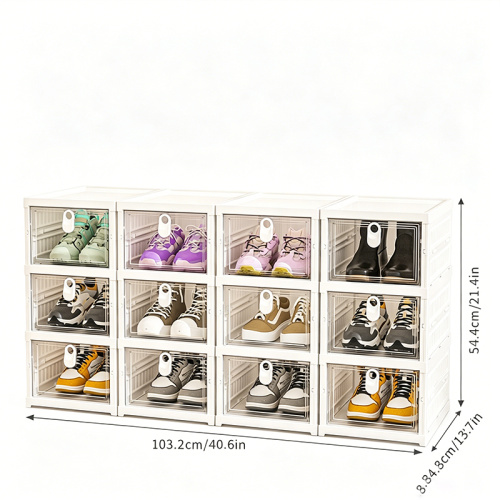 Foldable Shoe Storage Cabinet with Compact Design