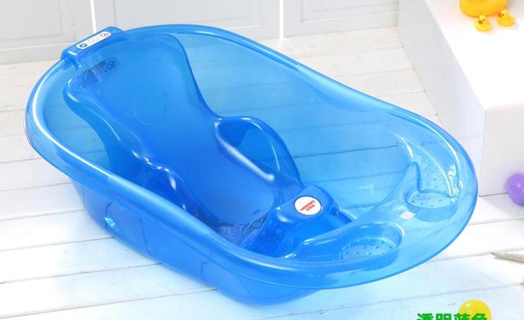 Пластмасова бебешка вана със среден размер с вана
