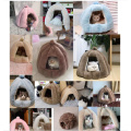 Round semi-enclosed pet nest for autumn and winter