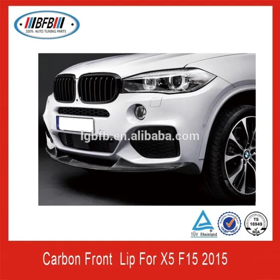 FIT FOR BMW F15 X5 2014+ M Performance Carbon Fiber Front Bumper Lip Spoiler NEW