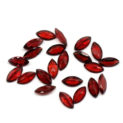 Mozambique Natural Garnet Horse Eye Shaped Loose Stones