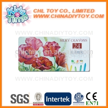 Eco friendly kids safe fancy crayon, wholesale bright color super slick stick, non toxic easily clean water soluble crayon