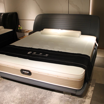 Modern Minimalist Luxury Double Bed with Factory Customization and Software Edge Alignment - Italian Bedroom Furniture