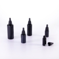 Black Dropper Glass Bottles Black round shoulder glass dropper bottle for oil Factory