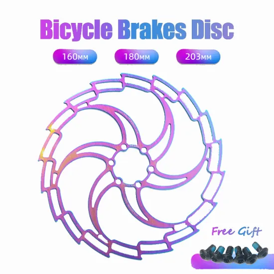 Mountain Bike Brakes Disc 160/180/203mm CNC MTB Bicycle Disc Brakes Pads Colored Mountain Bike Brake Fitting Bicycle Accessories