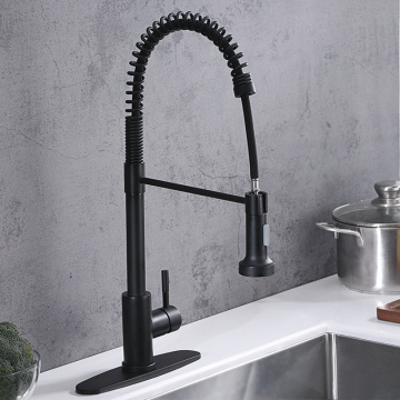 Cymysgydd Du Matte Faucet Cegin Trin Sengl