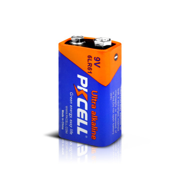 PKCELL 6LR61 9V煙探知器とマルチメーター用のアルカリバッテリーパック