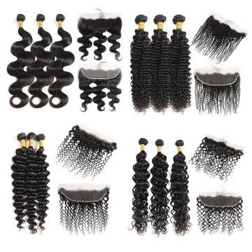 wholesale 4x4 5x5 6x6 7x7 13x4 13x6 Swiss HD Lace Closure Virgin Hair Frontal Human Hair Bundles with HD Lace Frontal