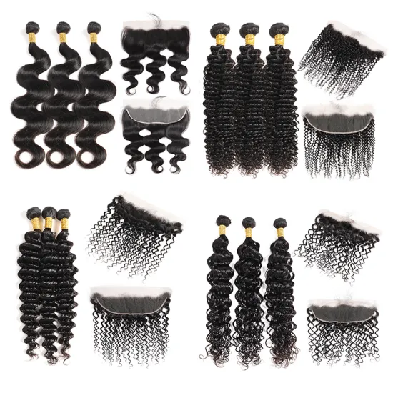 wholesale 4x4 5x5 6x6 7x7 13x4 13x6 Swiss HD Lace Closure Virgin Hair Frontal Human Hair Bundles with HD Lace Frontal