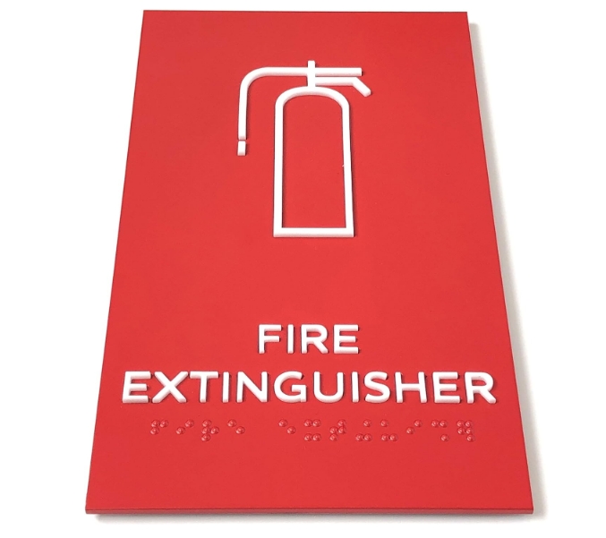 Fire Fighting Braille Sign