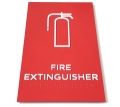 Lettere Firme Extinguisher Sign con Braille di grado 2