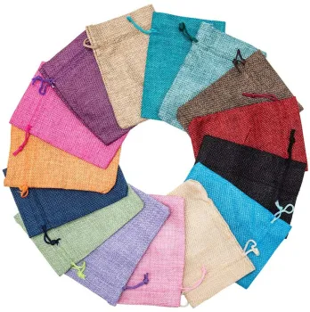 Reusuable Eco Linen Dust Bag, Burlap Soap Drawstring Bag, and Christmas Gift Bag Set