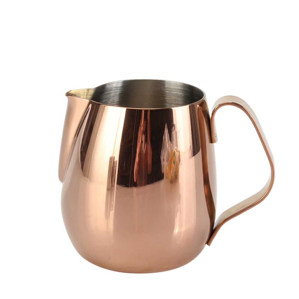 Stainless Steel Milk Jug With Copper Finish