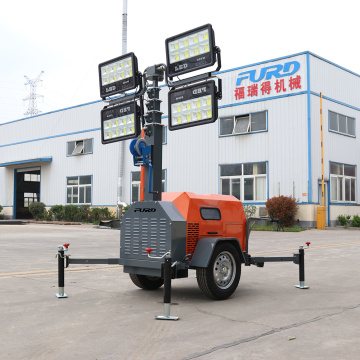 Rendimiento confiable 7M Torre de luz del remolque del generador diesel