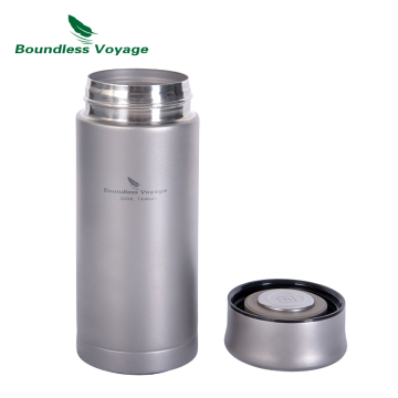 Bezgraniczna Voyage Pure Titanium Lekka 300 ml termos butelka na prezenty na kemping na świeżym powietrzu