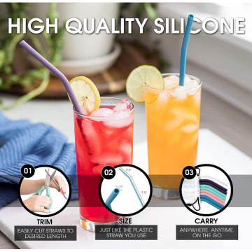 Reusable Silicone Drinking Straws