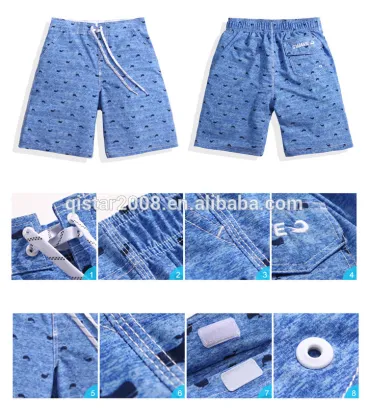 Fashional Polyester Spandex Blue Men Fancy Shorts/Men Short Pants