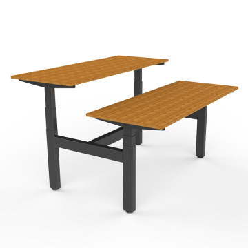 China Office Computer Desk With Lift Metal Leg Frame Supplier