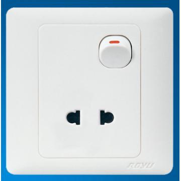 R6 Series 1 Gang Switch Witch 2 Pin SOcket