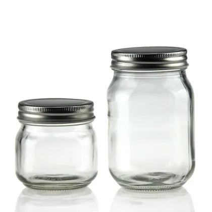 High Quality Manufactures Clear Blue Glass Mason Jars