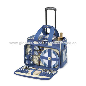 Deluxe Picnic Cooler for Four on Wheels