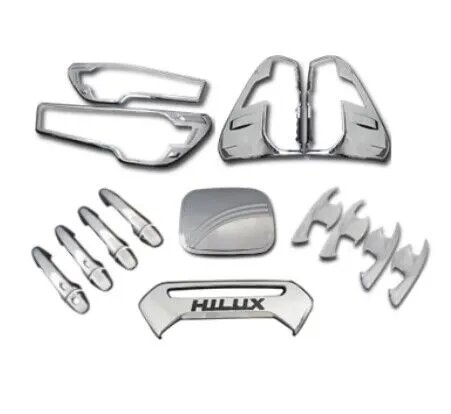 Bling Chrome Body Kit Accessories Full Combo Set for Toyota Hilux 2021-2022 4X2 4X4