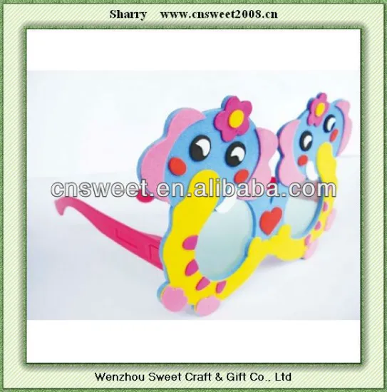 Lovely handmade EVA foam Toy glasses for kids party