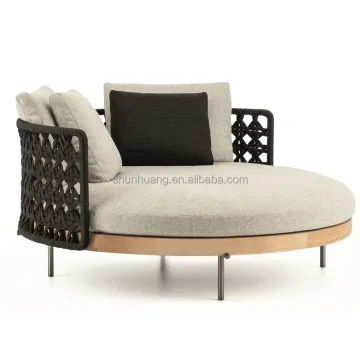 Outdoor Sun Lounger Rope Day Bed Garden Set