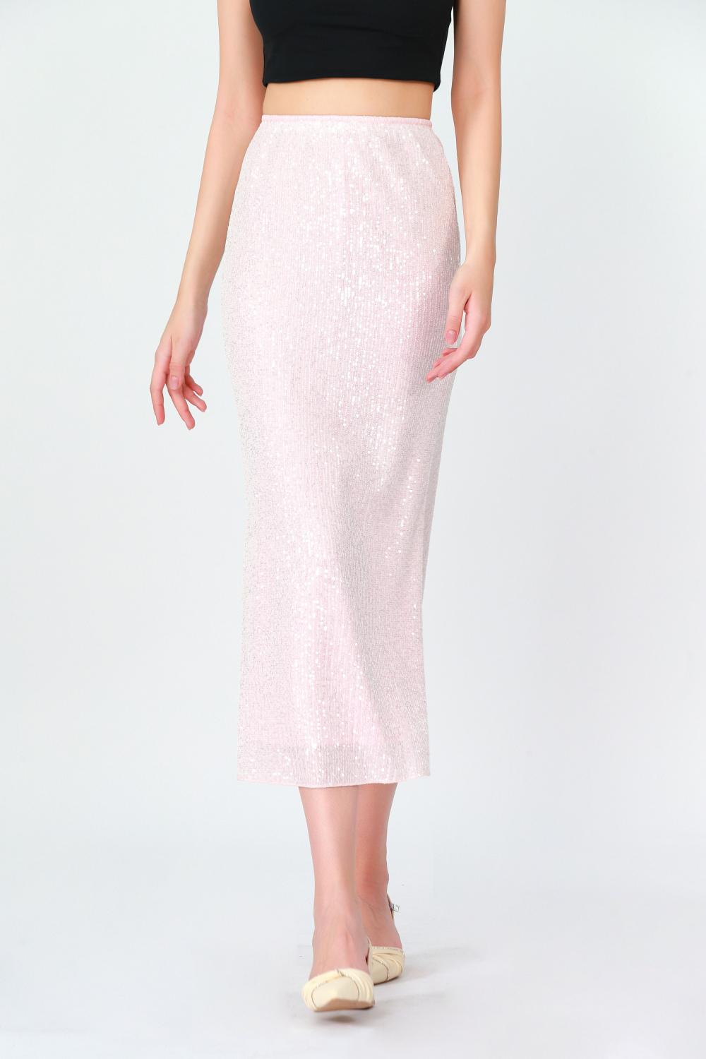 Ladies Sparkling Knee-length Skirt