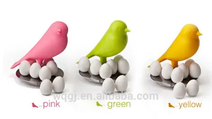 Lovely Sparrow Egg 3D Fridge Magnet Colorful Cute Sparrow Egg Magnet Cute Fridge Magnet with Bird Holder Set