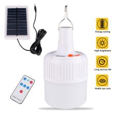 Portable LED Light Bulb Solar Remote control Rechargeable Emergency Light Bulb Hook Night Light Outdoor Camping Fishing