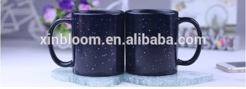creative and promotional magic starry sky ceramic color changing mug,heat sensitive colour changing cup s coffee cup