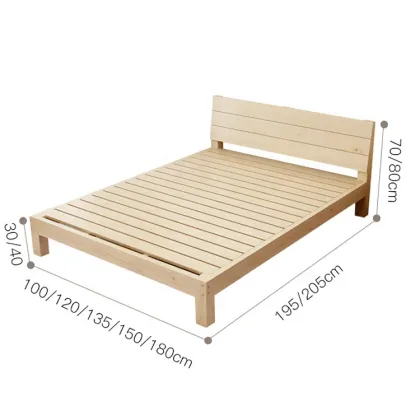 Reclaimed Wood Platform Pine Wood Bed