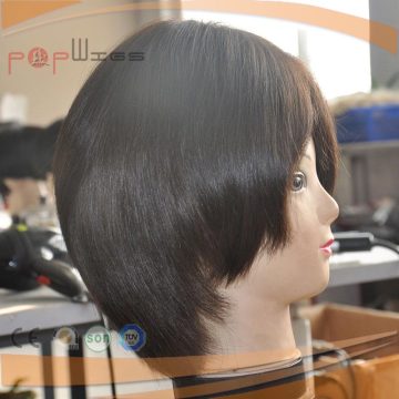 Silk Top Human Hair Jewish Sheitel Wigs