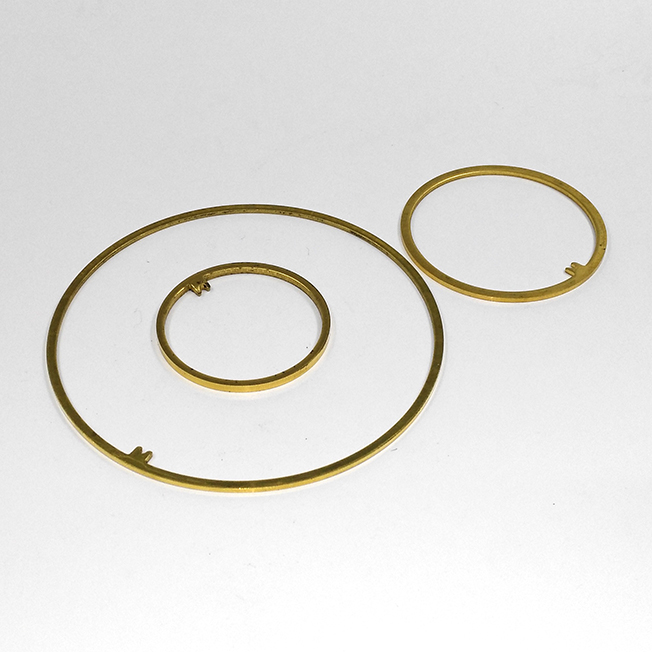 Сребрени позлатени делови од месинг за лизгање прстен