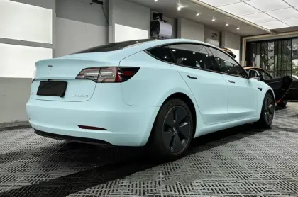 Super matte glacier blue car vinyl