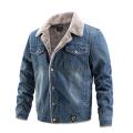 Winter Herren Jeansjacke Plus Samt-Verdickung