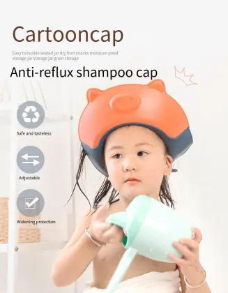 Customizable Design Waterproof Shampoo Hat for Infants and Children