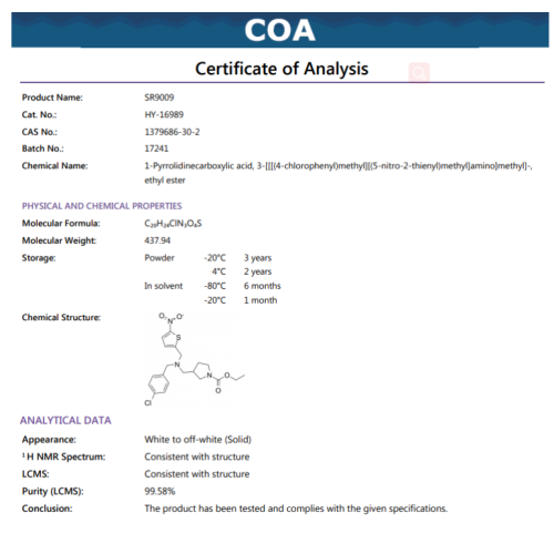 Powder Agmatine Sulfate Sarms Sr9009 for Endurance Improving CAS: 1379686-30-2 Manufactory