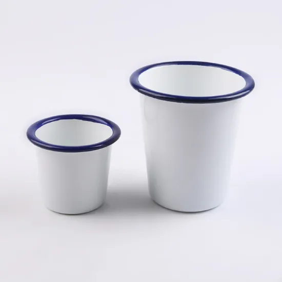 White Coating Enamel Cup Metal Mug