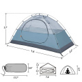 1-2人の軽量二重層バックパッキングテント