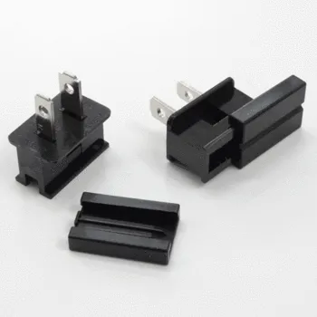 Black Quick-connect Academy Male Plug Polarized for SPT-2 wire