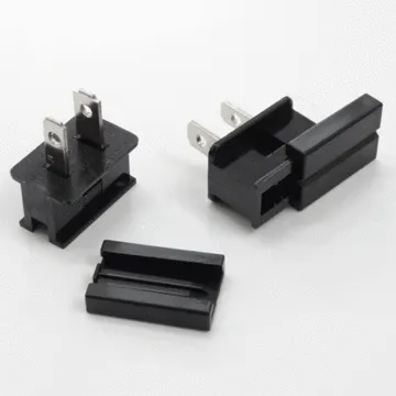 Black Quick-connect Academy Male Plug Polarized for SPT-2 wire