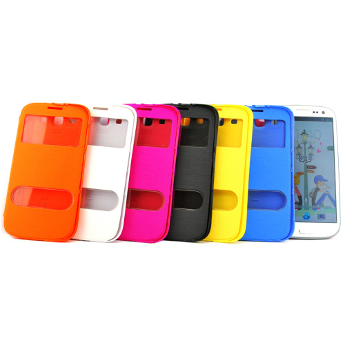 Mobile Phone Flip Leather Case for Samsung I9300/S3 Colourful