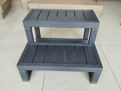 Wood Plastic Anti-Slip Spa Step for Hot Tubs