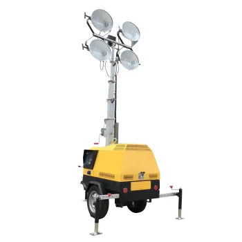Outdoor Generator Light Tower with Metal Halide Lights, 7M